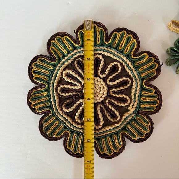 Vintage Rattan Trivet Set of 2 - Picture 8 of 8